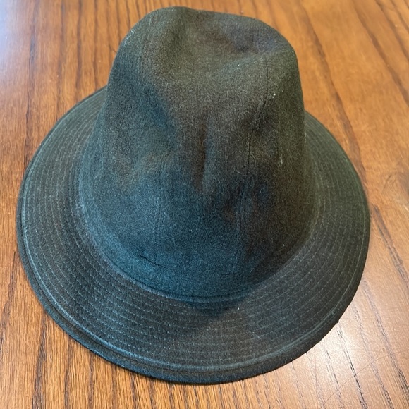 Vintage army green wool fedora hat. Made in USA. Size large - Picture 7 of 7